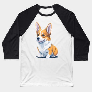 Corgi Love in Soft Pastels Baseball T-Shirt